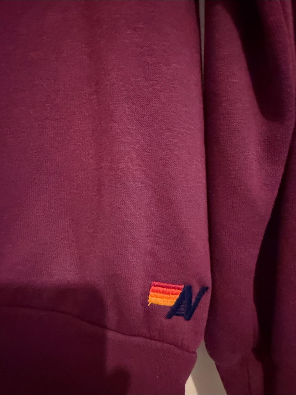 Aviator Nation Women’s Purple Crewneck Sweater with Multicolor Lettering - Picture 5 of 6